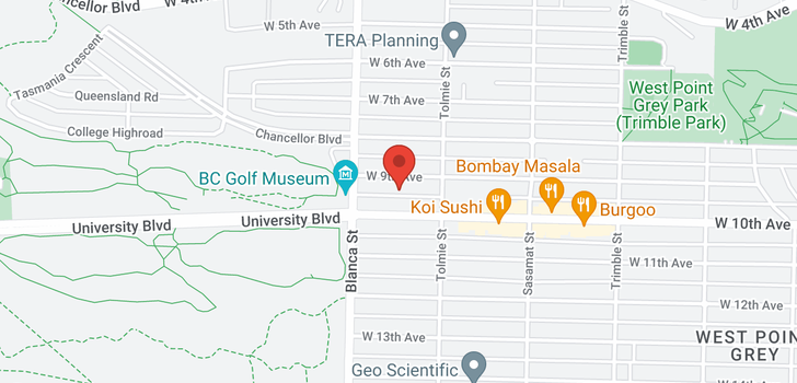map of 4660 W 9TH AVENUE
